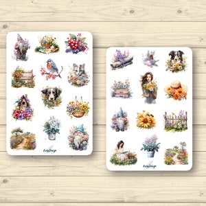Sticker Set Frühlingsgarten