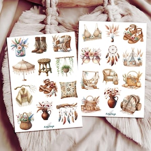 Set de pegatinas Verano bohemio