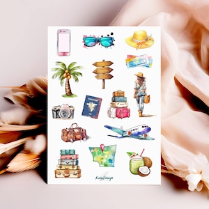 Sticker Set Urlaub Sommer Travel