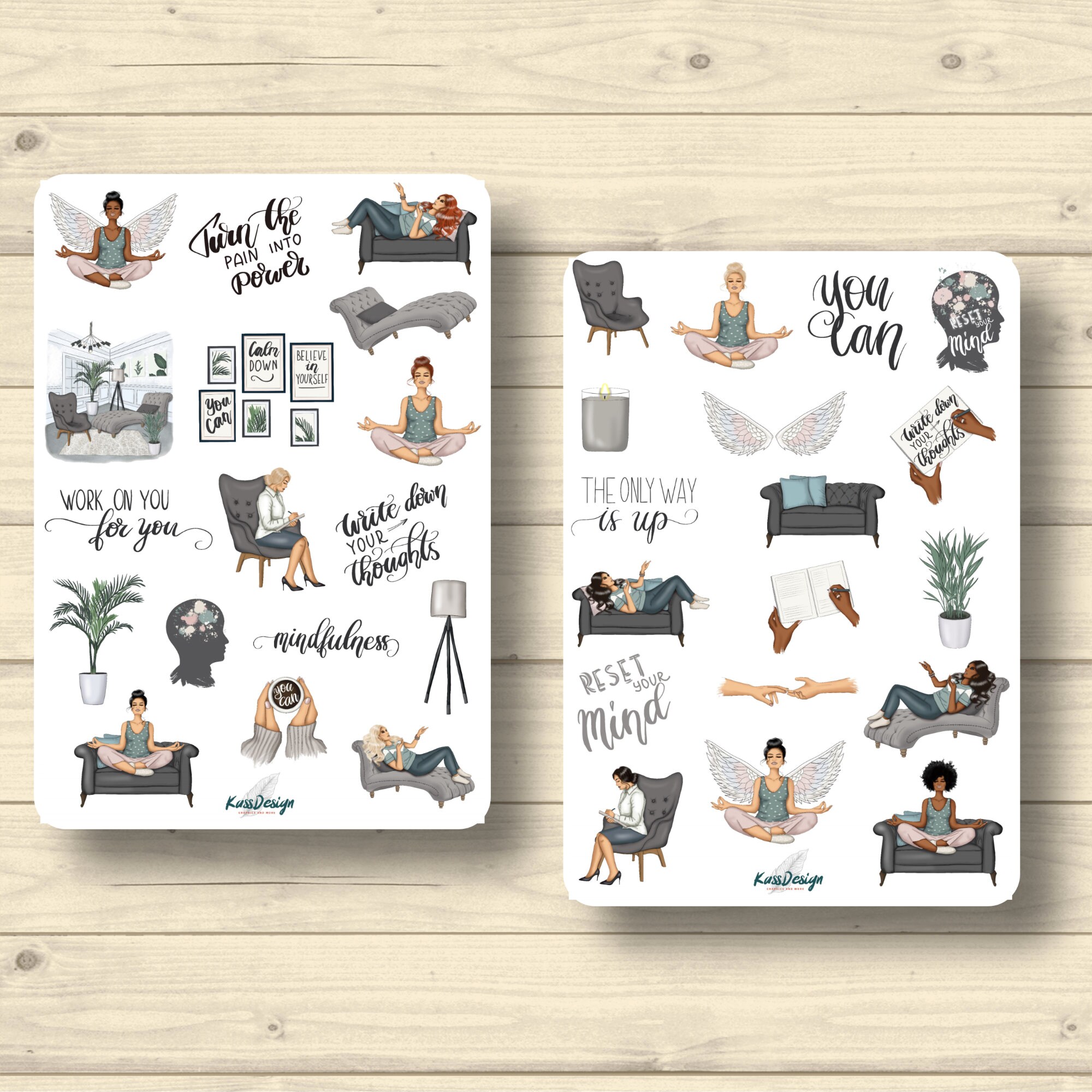 Mindfulness and Relaxation Sticker Set - Etsy
