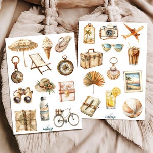 Set de pegatinas Verano Vacaciones de verano junto al mar