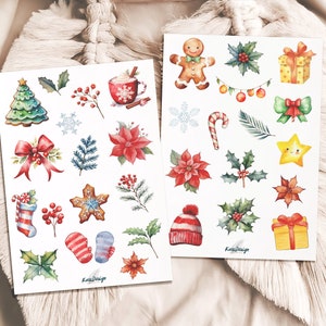 Set di adesivi per decorazioni natalizie e invernali