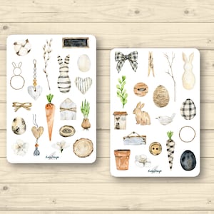 Sticker Set rustikale Ostern