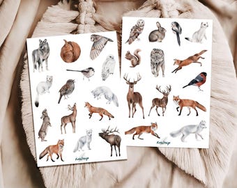 Set de pegatinas de animales del bosque