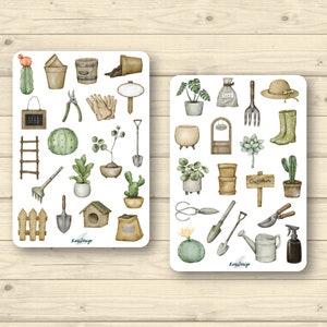 Sticker Set Garten Gartengeräte