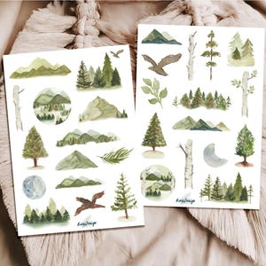 Set de pegatinas Bosque y árboles