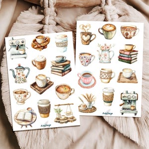 Set de pegatinas boho Café