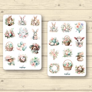 Sticker Set Ostern in Pastell