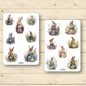 Sticker Set vintage Osterhasen