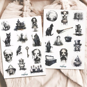 Sticker Set Halloween Gothik