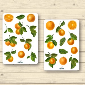 Sticker Set Orangen, Apfelsinen