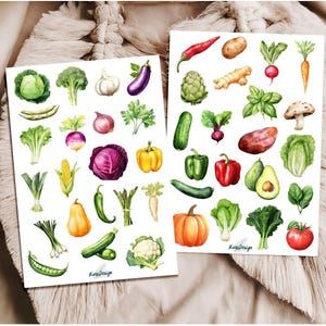 Ensemble d'autocollants Salade de légumes