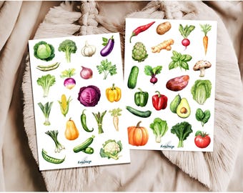 Sticker set: Vegetable salad