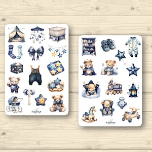 Sticker Set Baby in Dunkelblau