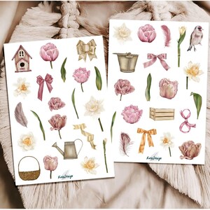 Sticker Set Tulpen Narzissen