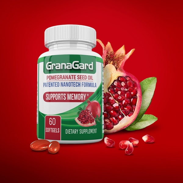 GranaGard Omega 5 Granaatappelextractolie, Nanotechnologie Hersengezondheidssupplement voor focus, Hersenversterker, Geheugensupplementen Hersenondersteuning