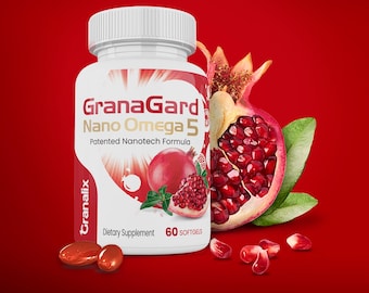 GranaGard Omega 5 Extracto de Granada, Suplemento para la Salud Cerebral (60 Cápsulas Blandas)