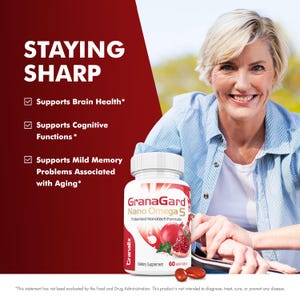 GranaGard Omega 5 Pomegranate Oil, Brain Health Supplement (60 Softgels) image 4