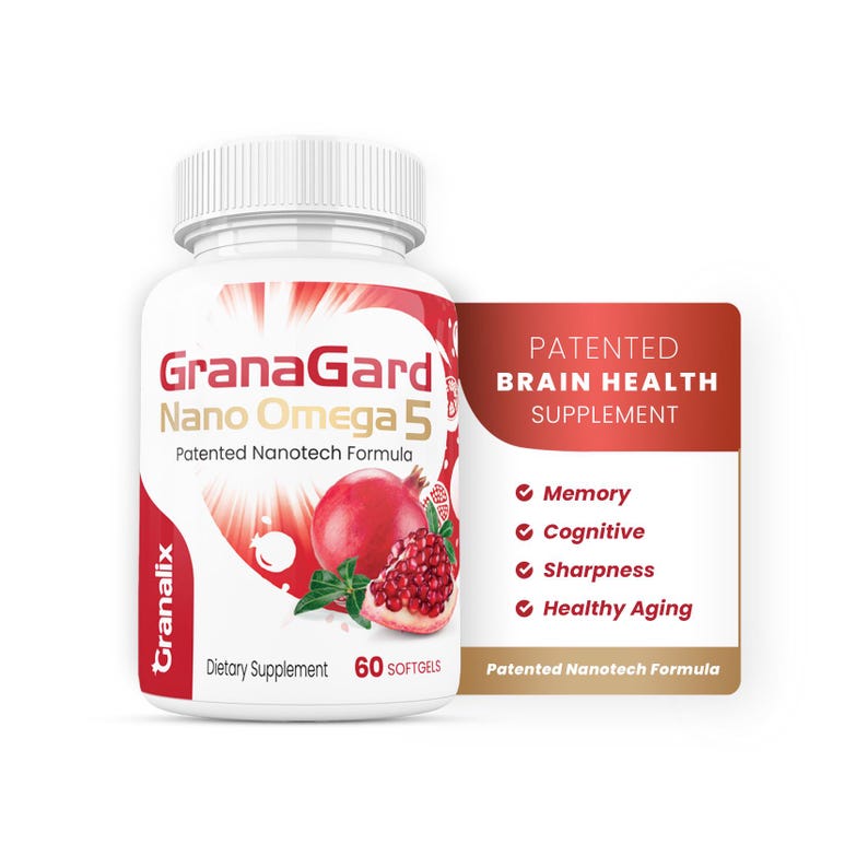GranaGard Omega 5 Pomegranate Oil, Brain Health Supplement (60 Softgels) image 1