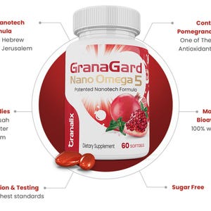 GranaGard Omega 5 Pomegranate Oil, Brain Health Supplement (60 Softgels) image 8