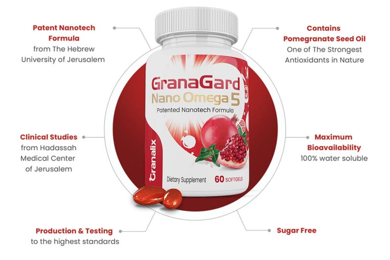 GranaGard Omega 5 Pomegranate Oil, Brain Health Supplement (60 Softgels) image 8