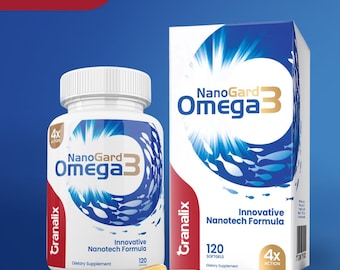 NanoGard Omega-3 Fischöl Softgels | 4X Aufnahme, Burpless