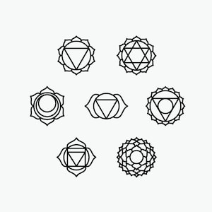 Chakra symbols - svg, pdf, png & eps