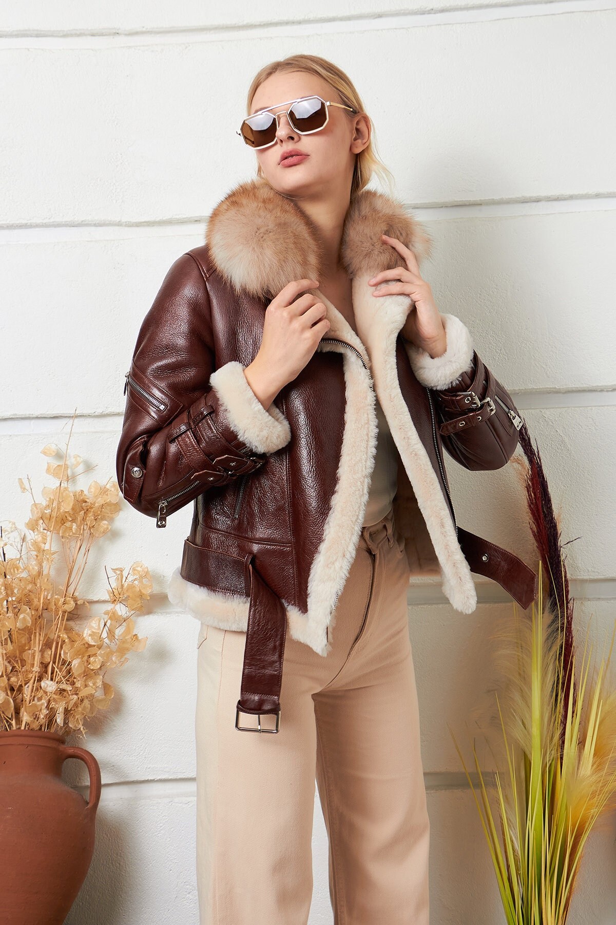 Aviator Jacket Women Etsy