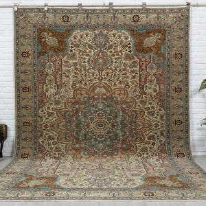 200x300 Vintage Teppich, Beige Blauer Teppich, Türkischer Teppich, Schlafzimmerteppich, Antiker Handgemachter Teppich, Anatolischer Teppich, Anatolischer Teppich
