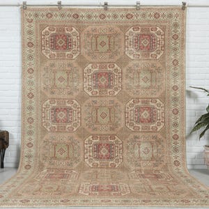 6x10 Vintage Rug, Antique Handmade Rug, Pink - Brown Turkish Area Rug, Oushak Rug, Decorative Rug, Anatolian Rug, Faded Rug, Bedroom Rug