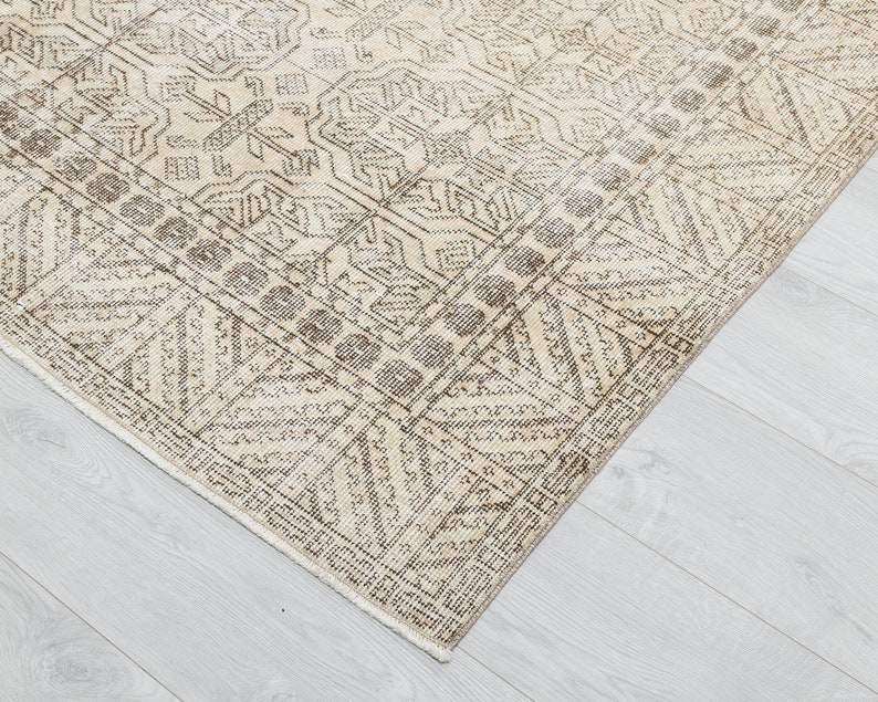 Vintage Oushak Rug: 6x10 Beige Turkish Wool Anatolian Rug - Etsy Australia