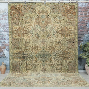 200x300 Vintage Teppich, Türkischer Teppich, Türkischer Teppich, Schlafzimmer, Wohnzimmerteppich, Antiker Teppich, Handgemacht, 260x300 cm