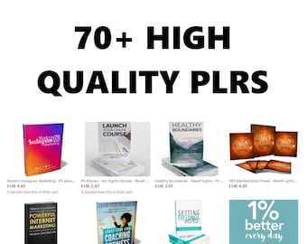70+ PLR Ebooks Bundle: Resell Rights, Business & Self-Help (Digital Download)