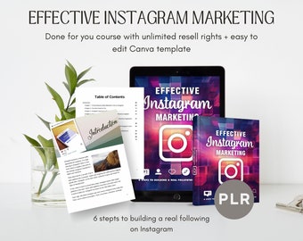 EBook di marketing Instagram efficace con diritti Plr - MRR - Guadagna online - reddito passivo - fatto per te - dfy - corso sui diritti di rivendita