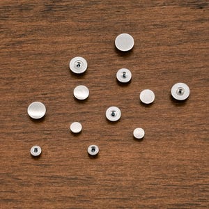 16G/18G/20G Stainless Steel Flat Screw Disc Earring Backs for Externally Threaded Stud Piercings | Body Jewelry Spares Extras 1 Pair/2pcs