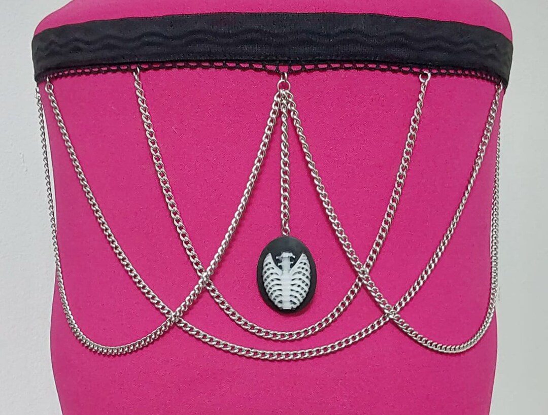 Stainless Steel Rib Cage Thigh Body Chains Jewellery Accessory Thick ...