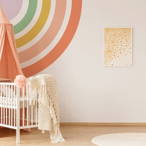 Pastel Rainbow Wall Decal, Baby Nursery Decor, Removable Corner Sticker ...