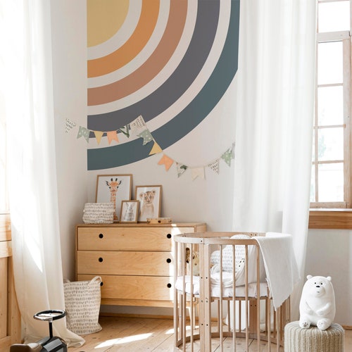 Boho Nursery Decal Little Baby Bedroom Wall Decal Colorful Etsy