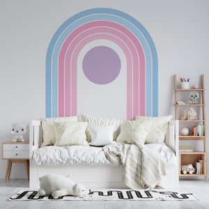 Regenbogen Wandtattoo, Unisex Regenbogen Aufkleber, Regenbogen, Kinderzimmer Wandtattoo, Pastell Regenbogen, Kinderzimmer Dekor, Regenbogen Wandtattoo 42