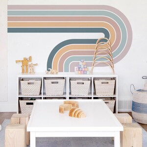 Large Rainbow Wall Decal Decor, Baby Bedroom Decor, Rainbow Wall Art, Above The Crib Decal For Wall, Kids Room Decal, Rainbow Art Sticker 09