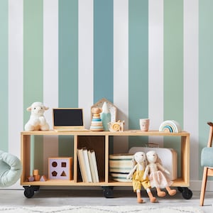 Kids Bedroom Wall Stripes, Removable Playroom Wall Decal, Stripes Wall Sticker, Shared Bedroom Decor, Wall Mural, Toddler Room Wall Decor 07