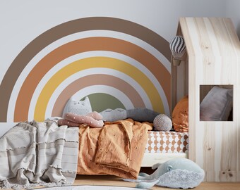 Boho Half Rainbow Wall Decal, Nursery Decor 22