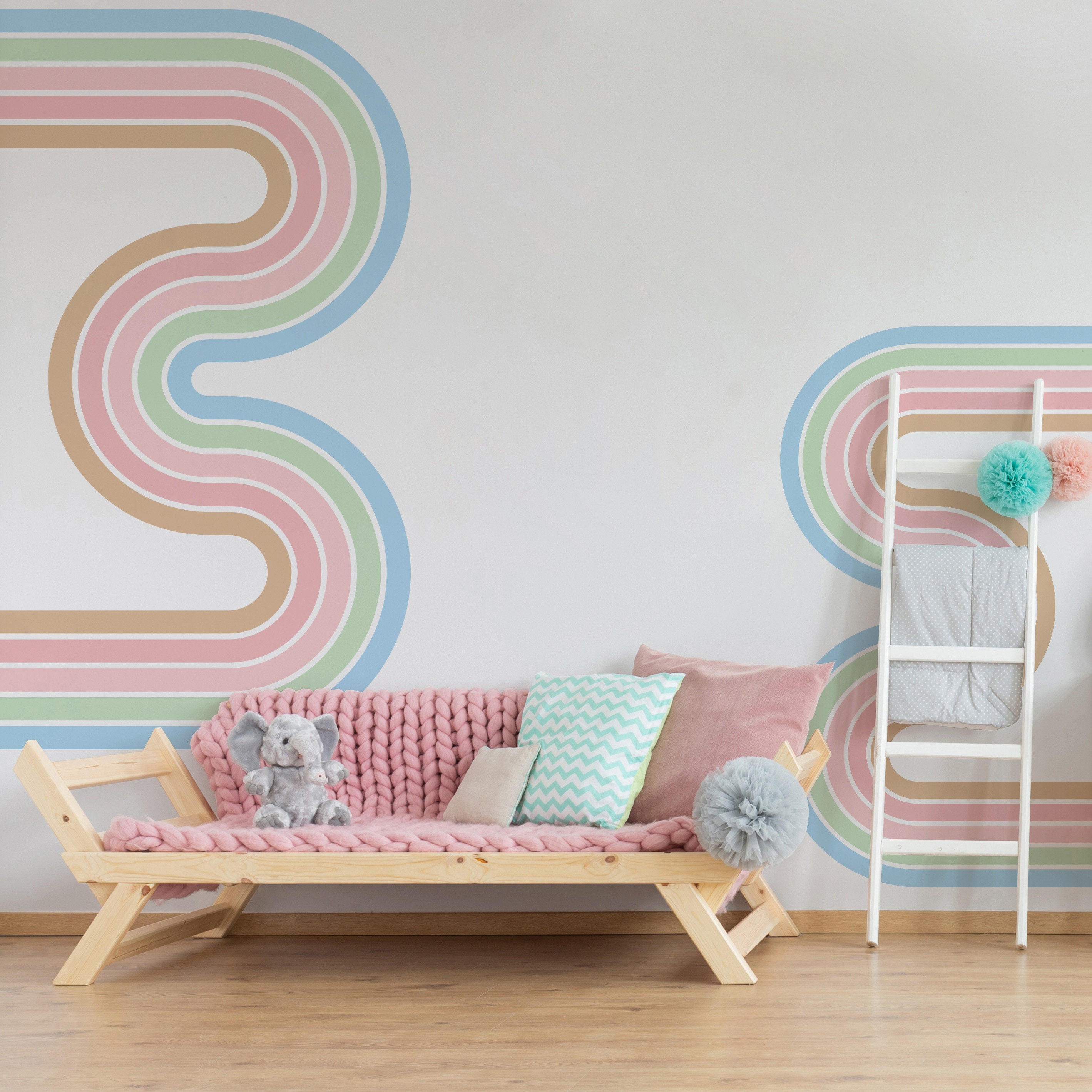Pastel Rainbow Removable Wall Decal, Nursery Decor - Etsy
