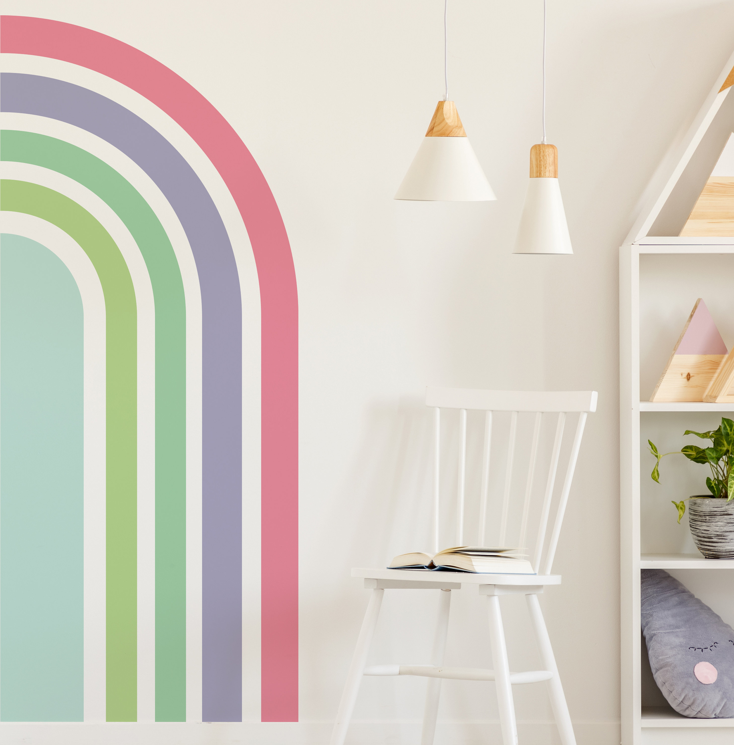 Pastel Rainbow Wall Decal, Nursery Decor, Removable Wallpaper 03 - Etsy