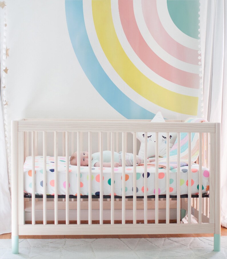 Watercolor Rainbow Wall Decal, Peel and Stick Nursery Decor 52 - Etsy