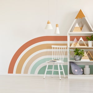 Oversized Rainbow Wall Decal, Removable Peel and Stick, Nursery Decor