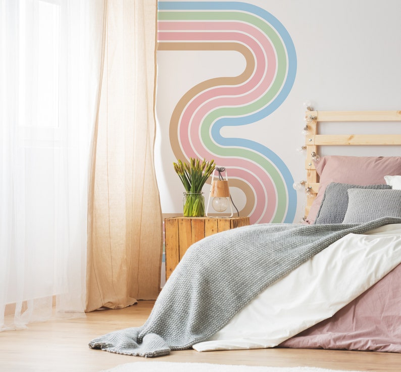 Pastel Rainbow Removable Wall Decal, Nursery Decor - Etsy