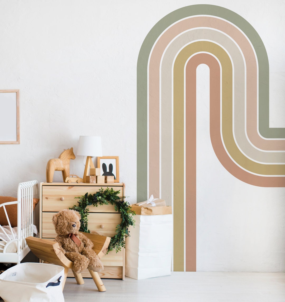 Boho Rainbow Wall Decal, Kids Room Decor 21 - Etsy
