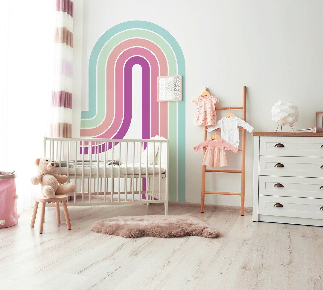 Rainbow Wall Decal for Nursery, Playroom Wall Decal, Removable Wall ...