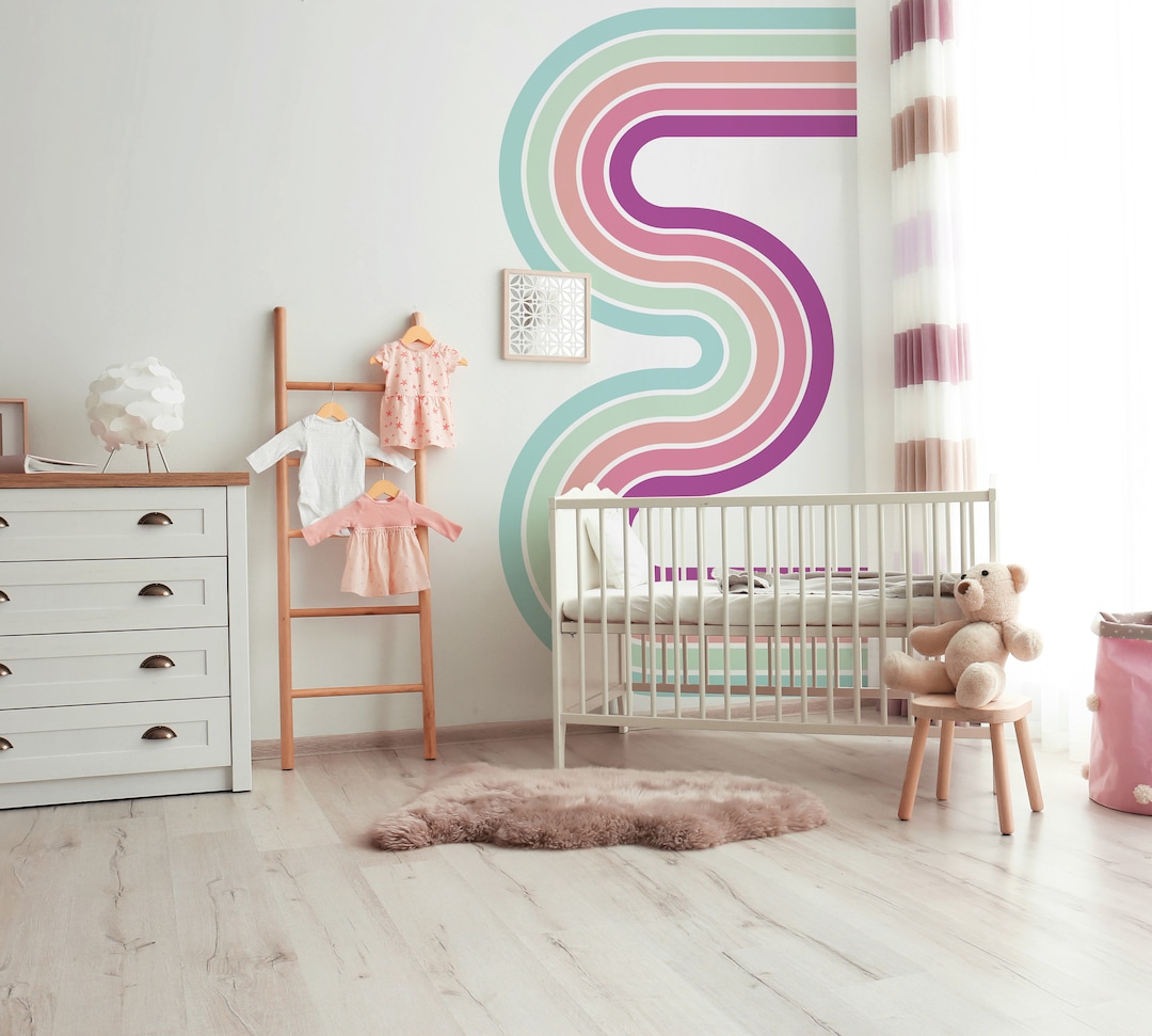 Oversized Rainbow Wall Decal, Removable Nursery Mural - Etsy